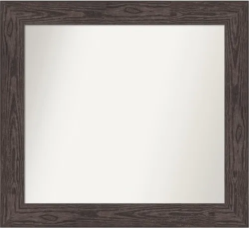 Vista 168 de Amanti Art Espejo personalizado, espejo de baño negro puente, espejo de pared o espejo de tocador de baño sobre el fregadero (26 x 26 pulgadas)