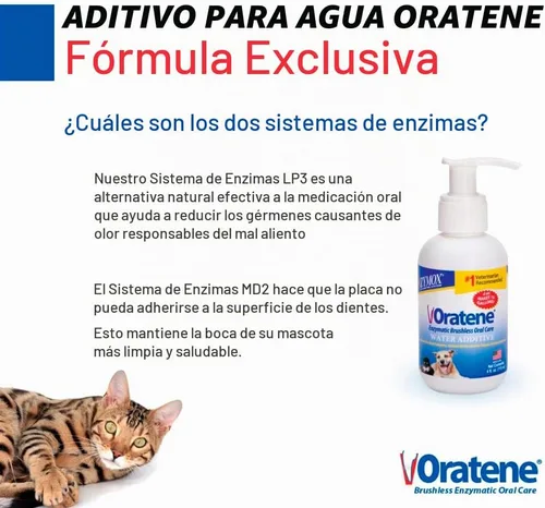 Vista 6 de PET King Brands Zymox Oratene - Aditivo de agua enzimático sin escobillas, 4 onzas