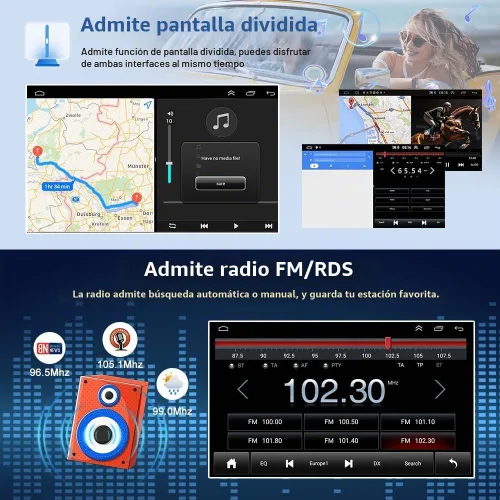 Vista 7 de Estéreo de coche Android 13 de 9.7 pulgadas para Ford F150 2009-2014 Doble DIN IPS pantalla táctil Receptor de radio de coche con Carplay 2 G + 32 G.