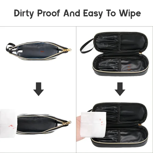Vista 6 de Ethereal Bolsa de maquillaje de viaje, bolsa de cosméticos transparente, organizador de maquillaje, bolsa de aseo aprobada por la TSA, bolsa