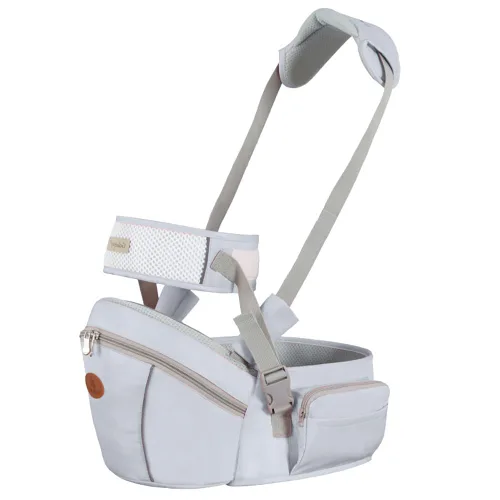 Vista 7 de Portabebés con Asiento de Cadera para Bebé, Taburete de Cintura para Niño Infante Pequeño con Correa Ajustable, Hebilla, Bolsillo, Interior Suave