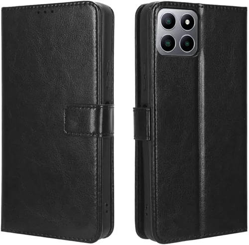 Vista 2 de Funda para Boost Mobile Celero 5G + Funda de piel con tapa para Boost Mobile Celero 5G Plus, color negro