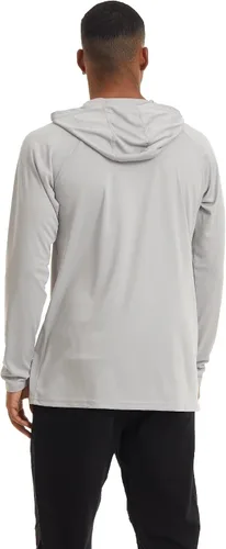 Vista 4 de KEFITEVD Camisas de sol para hombre, manga larga, con capucha, protección UV, senderismo, atletismo, secado rápido