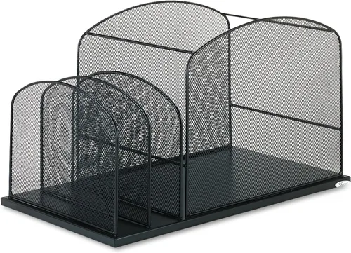 Vista 3 de Safco 3259BL Archivo Colgante de Malla Onyx con 2 Secciones Verticales, Negro