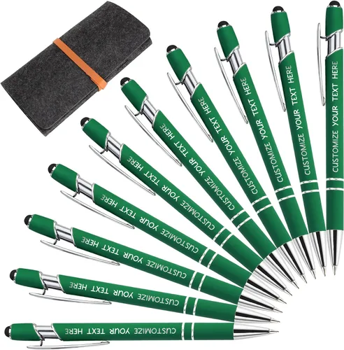 Vista 39 de Bolígrafos personalizados con lápiz óptico y grabado gratis, bolígrafos personalizados para negocios, graduación, aniversarios (hasta 500 unidades)