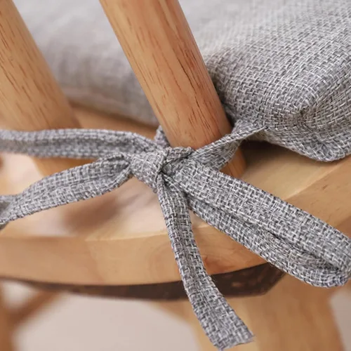 Vista 8 de Cojín de asiento con infusión de gel para efecto refrescante, cómoda silla de lino y algodón, alivia el dolor, diseño de correa de presión, espuma