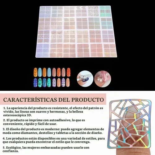 Vista 7 de Juego de 24 láminas de vinilos para uñas, calcomanías de uñas, herramienta de decoración de calcomanías de manicura con diseño de hojas