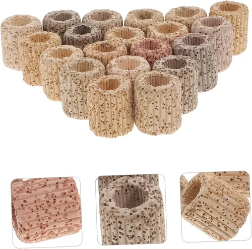 Vista 6 de TEHAUX Soporte para plantas de acuario, 20 unidades, anillo fijo de cerámica, para fijación de plantas de agua, color aleatorio