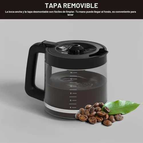 Vista 6 de Jarra de repuesto para cafetera de 14 tazas compatible con la cafetera programable Mr. Coffee de 14 tazas, modelo #: BVMC-PC14-CARAFE. 1 paquete