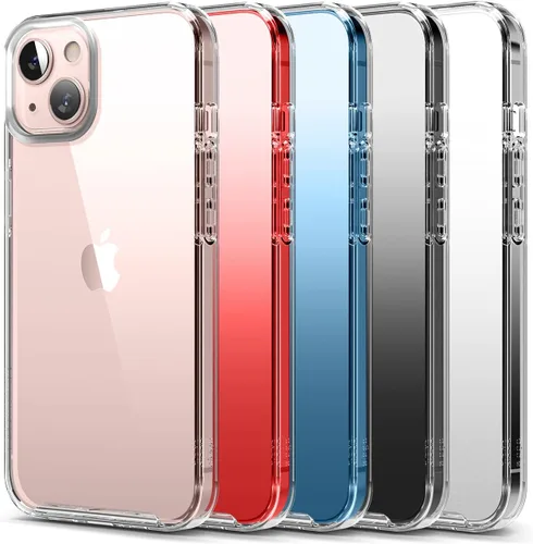 Vista 8 de elago Funda híbrida transparente compatible con iPhone 13 (6.1 pulgadas), tecnología híbrida de PC + TPU, reducción del amarilleo, protección
