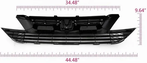 Vista 2 de Parrilla delantera superior e inferior cromada compatible con Honda CR-V 2007 2008 2009