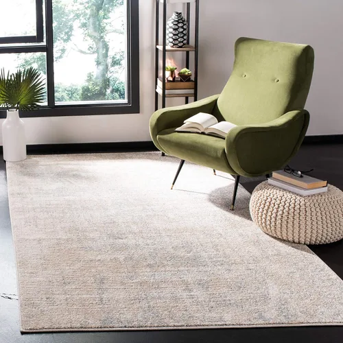 Vista 29 de SAFAVIEH Adirondack Collection - Alfombra de pasillo de 2 pies 1 pulgada x 8 pies, beige y pizarra, diseño abstracto moderno, no desprende pelusa