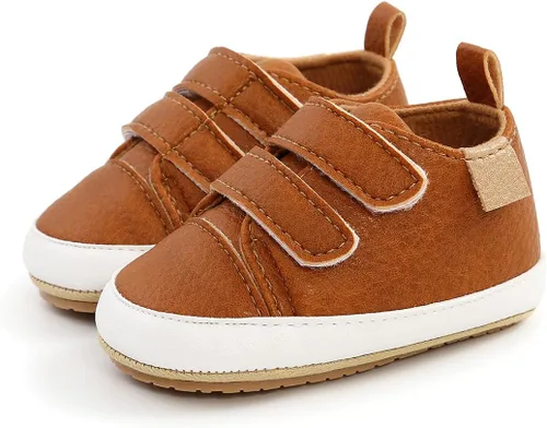 Vista 6 de Zapatos deportivos para bebés y niñas, zapatos para niños pequeños, de piel sintética, para primeros pasos, para recién nacidos, para niños de 0 a