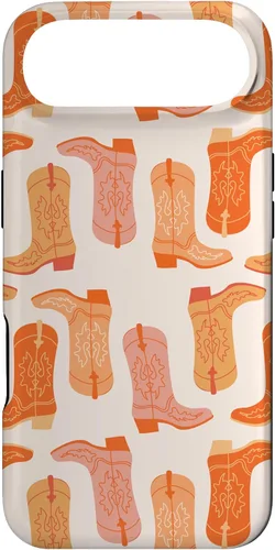 Vista 27 de Cowboy Boot Illustration Preppy Western in Orange Case for iPhone 17