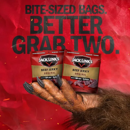 Vista 5 de Jack Link's Beef Jerky Multipack - Original - 0.625 oz (paquete de 20)