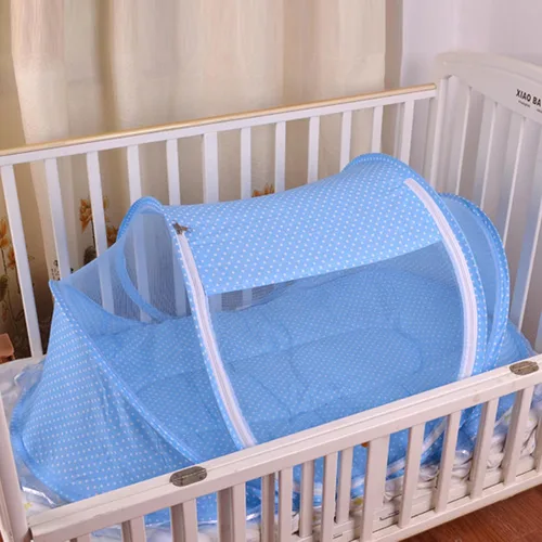 Vista 9 de Tefola Mosquitera para bebé, red plegable para cuna, ropa de cama de bebé, portátil, cómodo, almacenamiento plegable para niños, suministros