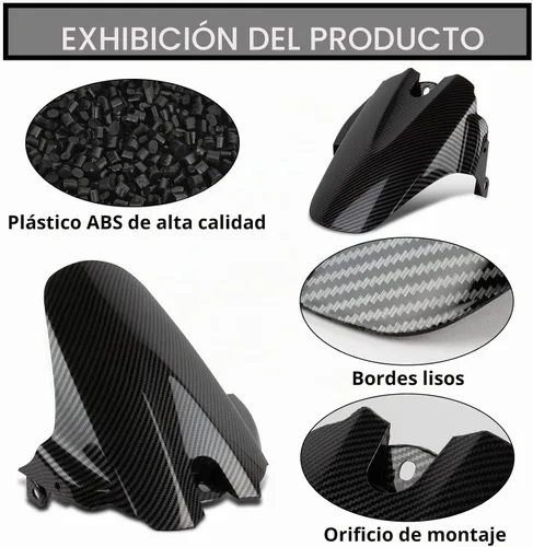Vista 4 de Guardabarros para rueda trasera con abrazadera de neumático para GSXR600 750 K6 K8 2006-2010 de fibra de carbono pintada
