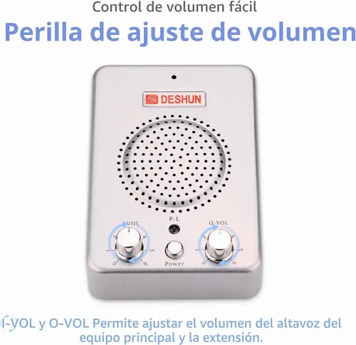 Vista 4 de DESHUN Sistema de intercomunicación de ventana de doble manera, altavoces de ventana, un walkie-talkie que se puede conectar al vidrio, micrófono