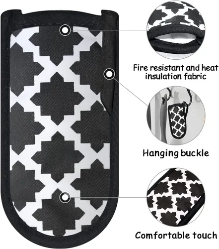 Vista 3 de 3 piezas de funda para mango de olla caliente para cocina, resistente al calor, soporte de manga de mango caliente, funda de hierro fundido, funda