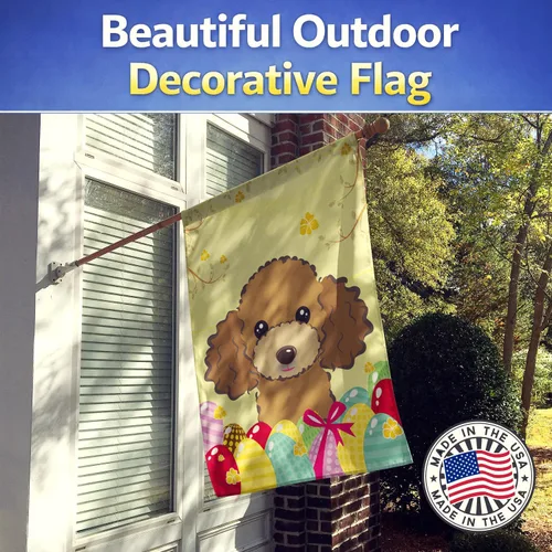 Vista 319 de Caroline's Treasures BB1923GF Bandera decorativa para jardín con diseño de Border Collie, para caza de huevos de Pascua, para jardín, jardín, patio