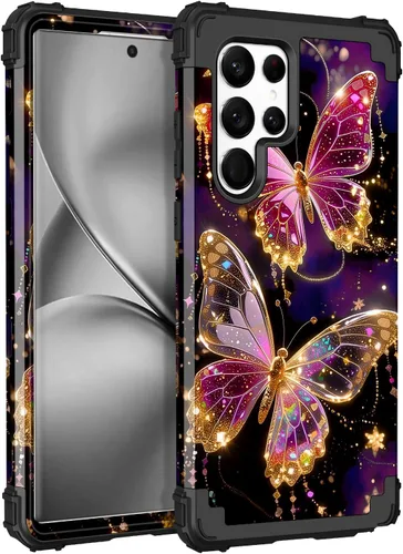 Vista 11 de LONTECT Funda para Galaxy S26 5G a prueba de golpes, 3 en 1, resistente y resistente, policarbonato duro+híbrida suave resistente de alto impacto