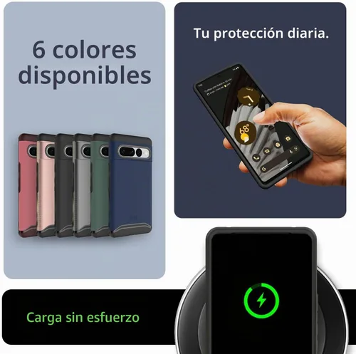 Vista 7 de TUDIA Merge - Funda diseñada para Google Pixel 7 Pro (2022), color azul índigo