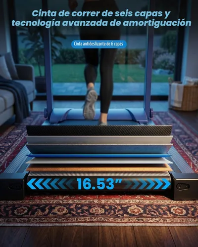 Vista 7 de Superun Incline Waking Pad Treadmill with Handle Bar for Home, 300 LBS