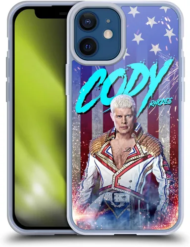 Vista 39 de Head Case Designs Funda de gel suave con licencia oficial de la WWE American Nightmare Flag Cody Rhodes Graphics compatible con Apple iPhone 7