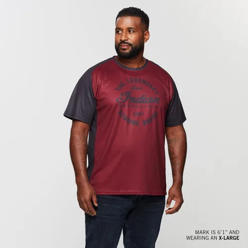 Vista 6 de Indian Motorcycle Camiseta Script Icon Performance para hombre, Port, 100% poliéster, protección UV - 2833266