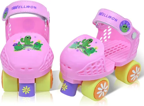 Vista 10 de Kids Roller Skate for Girls Boys Ages 2-5 Years Old, Adjustable Toddler Rollerskates, Children Beginner Roller Skate