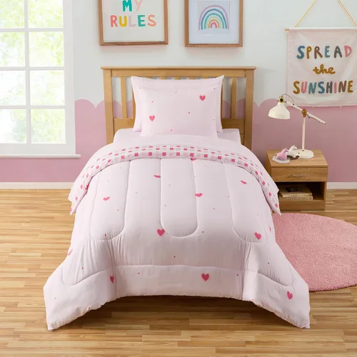 Vista 25 de Juego de edredón con diseño de baloncesto tamaño individual – Ropa de cama en una bolsa con sábanas, fundas de almohada y fundas decorativas