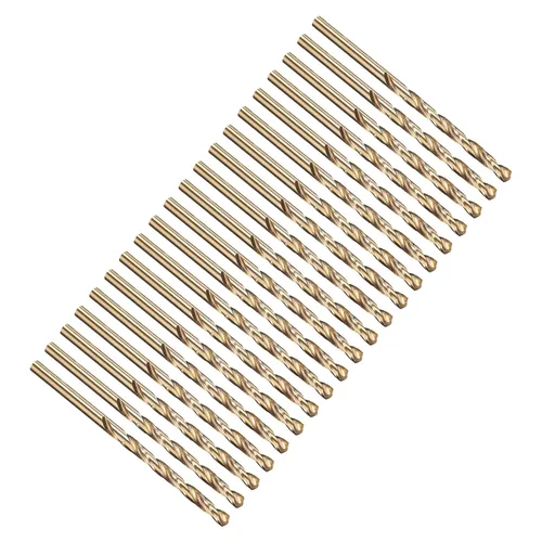 Vista 147 de PATIKIL Broca Jobber de 0.039 in, vástago recto M35 cobalto 5% acero de alta velocidad 135° acabado dorado para metal duro de acero inoxidable - 2
