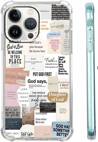 Vista 40 de Funda para Celular con Versículos de la Biblia, Colocación de Citas Cristianas de Jesús, Diseño Collage, Funda Protectora Suave de TPU de Moda
