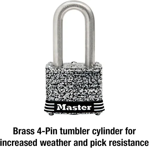 Vista 4 de Master Lock 3SSKADLF - Candado de acero inoxidable para exteriores con llave, 1 paquete