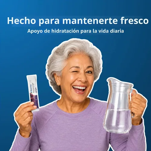 Vista 7 de NormaLyte Uva - Paquetes de polvo de electrolitos Mezcla de bebidas electrolíticas clínicamente estudiada 6 barras de hidratación efectivas