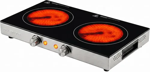 Vista 9 de OVENTE Solo quemador de cerámica infrarrojo, placa caliente 1200W, negro BGI301GB - Negro