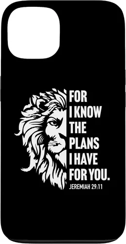 Vista 7 de Jeremiah 29:11 Christian Bible Verse Lion Graphic Case for iPhone 16