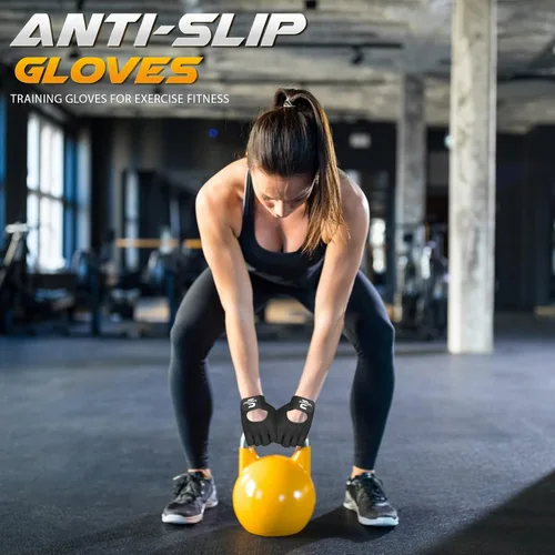 Vista 5 de SAWANS Guantes de entrenamiento para hombres y mujeres, guantes para levantamiento de pesas, guantes de gimnasio, fitness, ejercicio, ciclismo