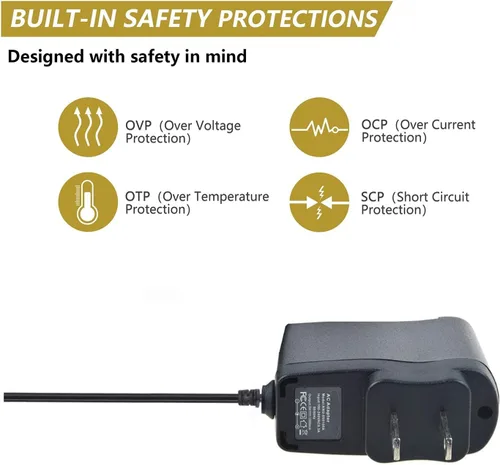 Vista 3 de Adaptador de CA de repuesto para cable de alimentación de seguridad digital First Alert DW-702 DW-702A de 4 canales
