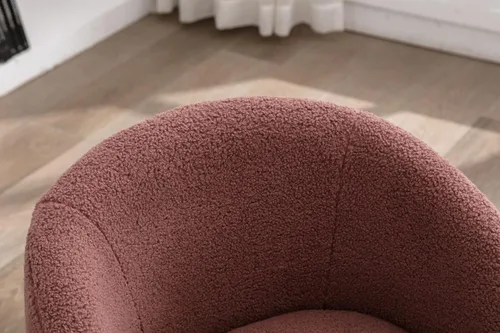Vista 26 de Silla giratoria decorativa, moderna silla tapizada de barril con respaldo ergonómico y cojín cómodo, sillón individual de ocio para sala de estar