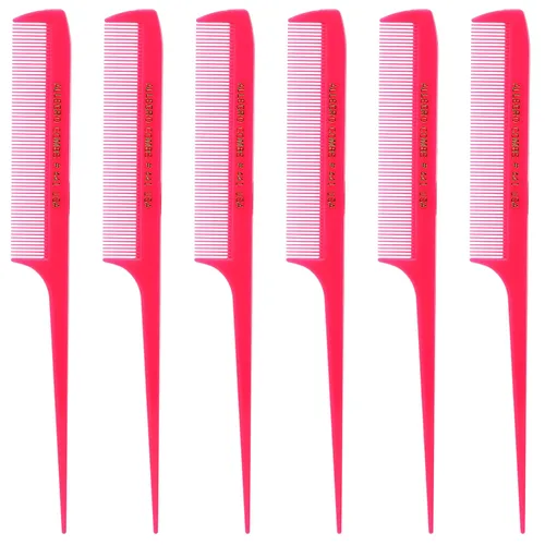 Vista 10 de Allegro Combs Peines de cola de rata de 441. 8.5 pulgadas para trenzar o separar dientes finos de cola de rata, juego de peines para peinar