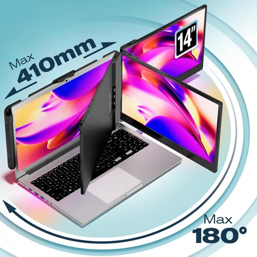 Vista 4 de Teamgee Extensor de pantalla para laptop, configuración de monitor dual Negro