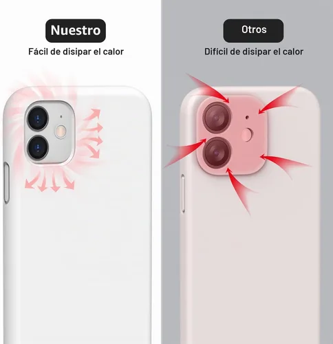 Vista 2 de Funda de silicona líquida compatible con iPhone 11, rosa neón