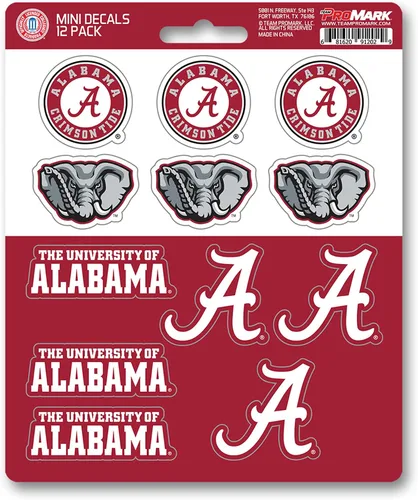 Vista 21 de FANMATS NCAA - Mini calcomanías unisex para adolescentes de la NCAA, paquete de 12