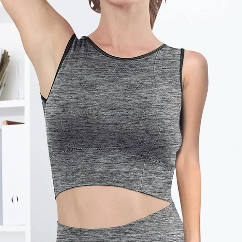 Vista 4 de Fitness Tops Leaf Best of Sports Sports Bras for Women Open Back Breast Cancer Tights for Plus Women Copper Shirts Leg