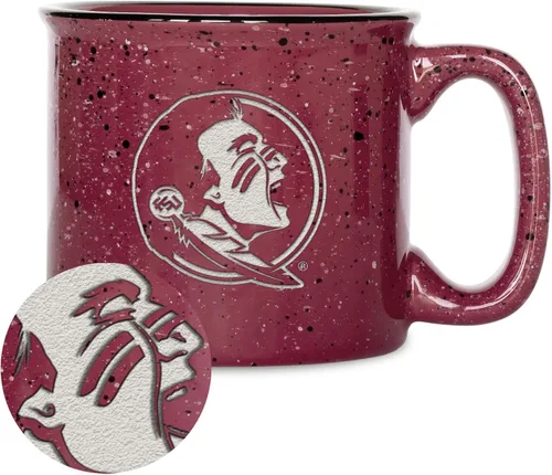 Vista 100 de Rico Industries NCAA Speckle 12oz Laser Engraved Campfire Mug