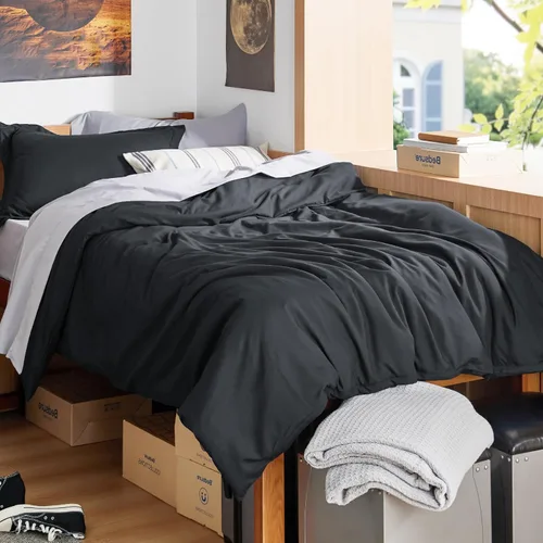 Vista 88 de Bedsure - Juego de funda de edredón tamaño individual/individual XL - Juego de ropa de cama suave de microfibra cepillada doble para niños