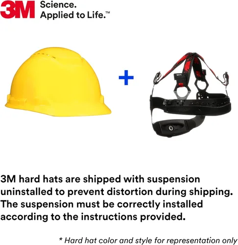 Vista 2 de 3M Hard Hat SecureFit H-700 Series - Casco de seguridad estilo gorra con sensor Uvicator, suspensión de trinquete de difusión de presión de 4 puntos