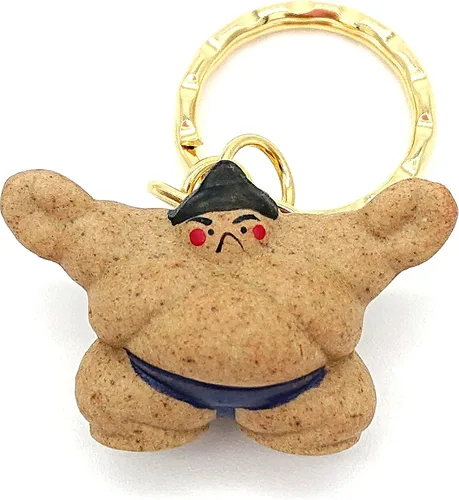 Vista 2 de Llavero japonés SUMO (luchador de sumo) FUNDOSHI fabricado en Japón