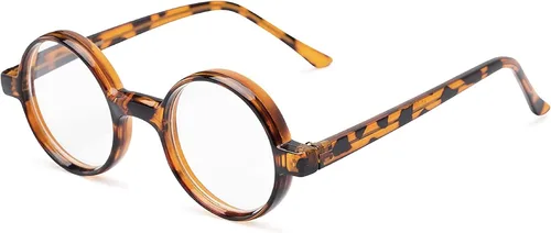 Vista 8 de The Wizard - Gafas de lectura redondas estilo nerd, lectores totalmente redondos, tortuga negra y marrón